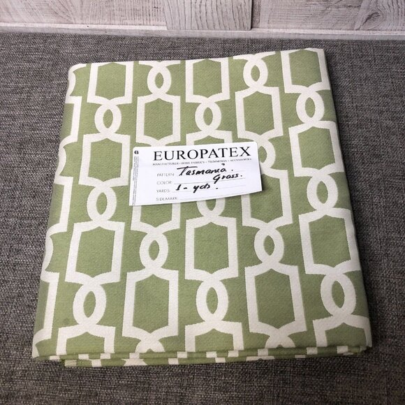 Other - Europatex Home Fabrics Tasmania Print Green White 1 Yard Material